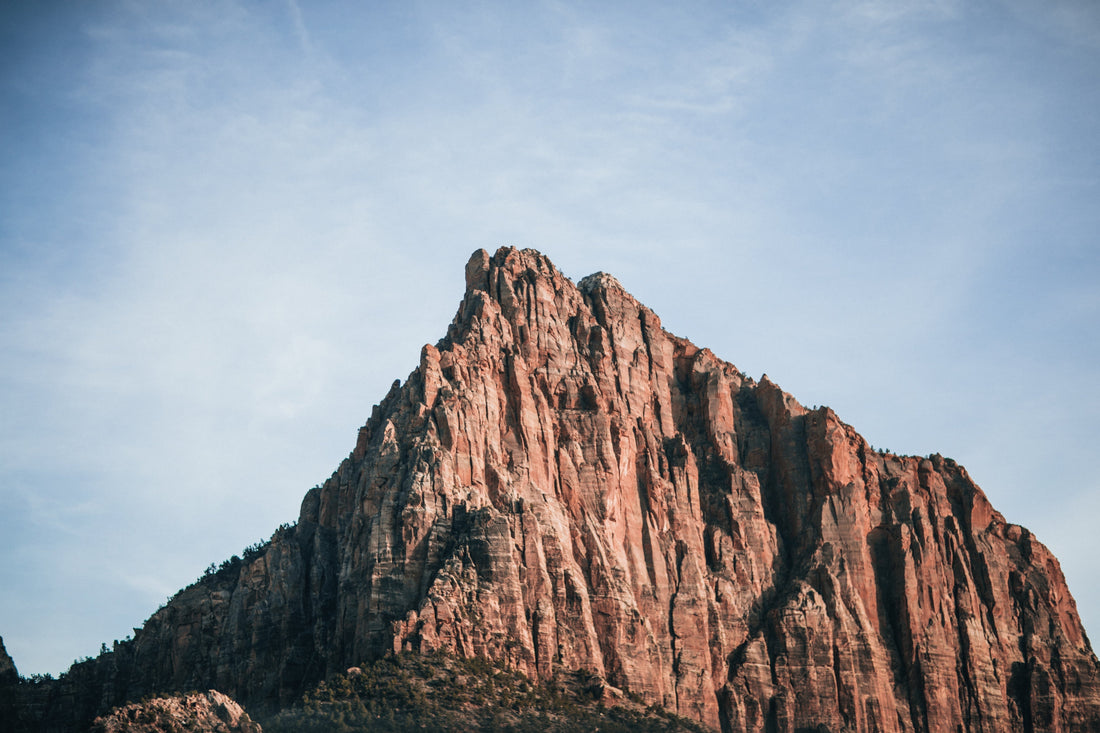 Mountain image used as to display Beacons natural unscented hair products 