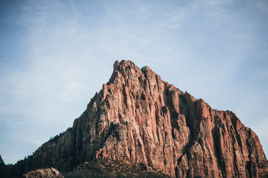 Mountain image used as to display Beacons natural unscented hair products 