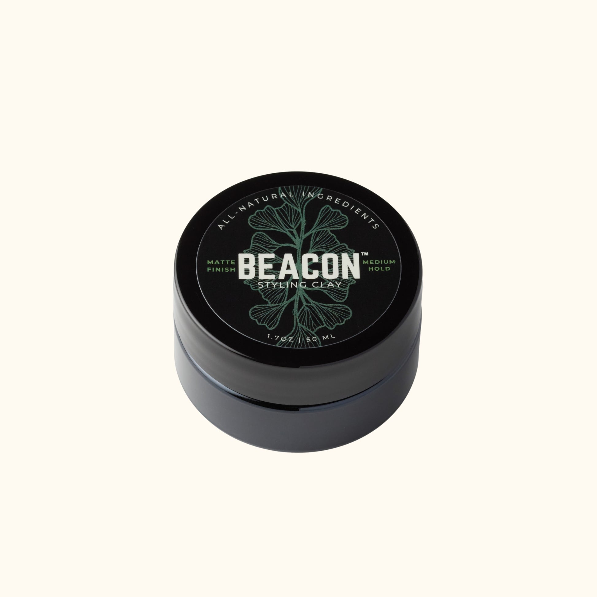 Beacon Styling Clay, medium hold matte finish hair clay for men and women, natural water-based formula.