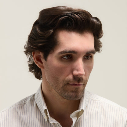 Textured hairstyle using Beacon Styling Clay, matte finish with medium hold for natural volume and definition, suitable for men and women.